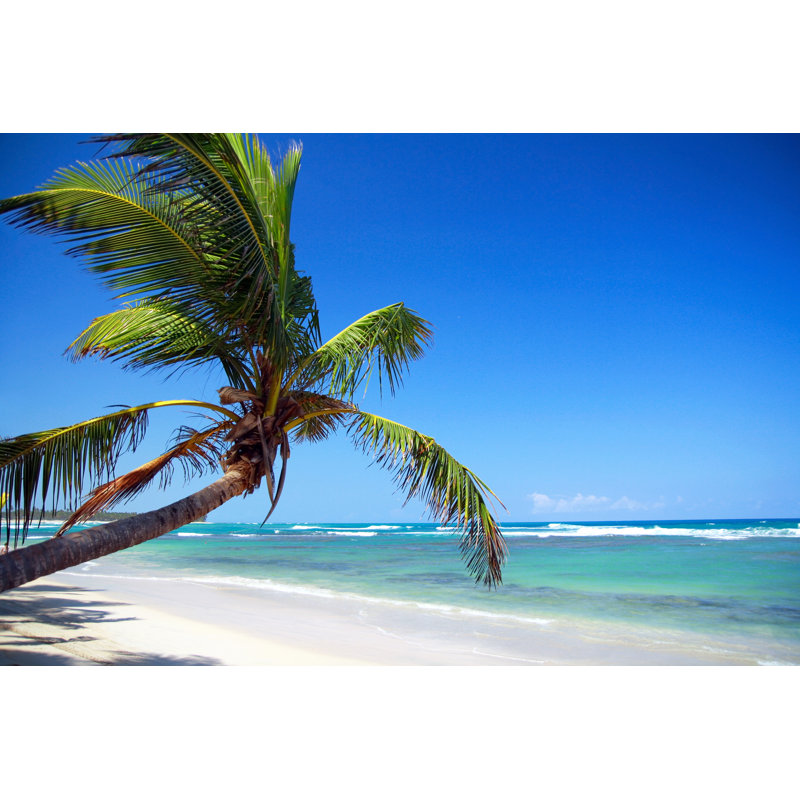 Plage tropicale - photographie sur toile tendue, L 12 po x H 8 po