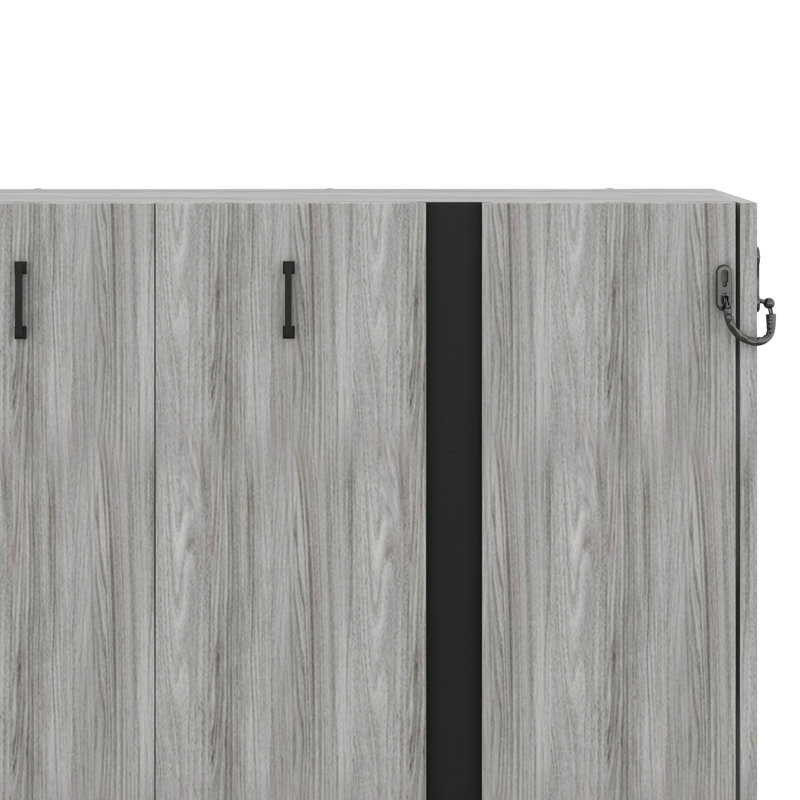 Lit escamotable horizontal dans un style campagnard rustique, Double