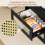 Table basse en rotin et bois, 4 tiroirs avec rangement-196337136-196337138