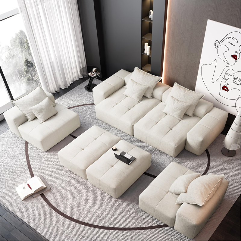 Canapé modulaire surdimensionné Modern, Beige