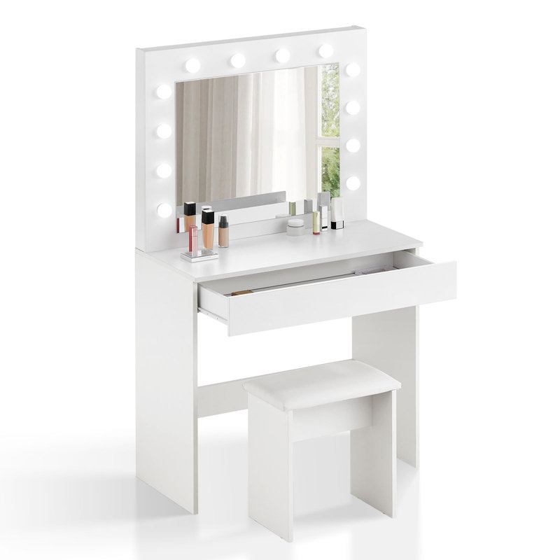 Dressing Table,80X40x140cm Vanity Makeup Set with Stool