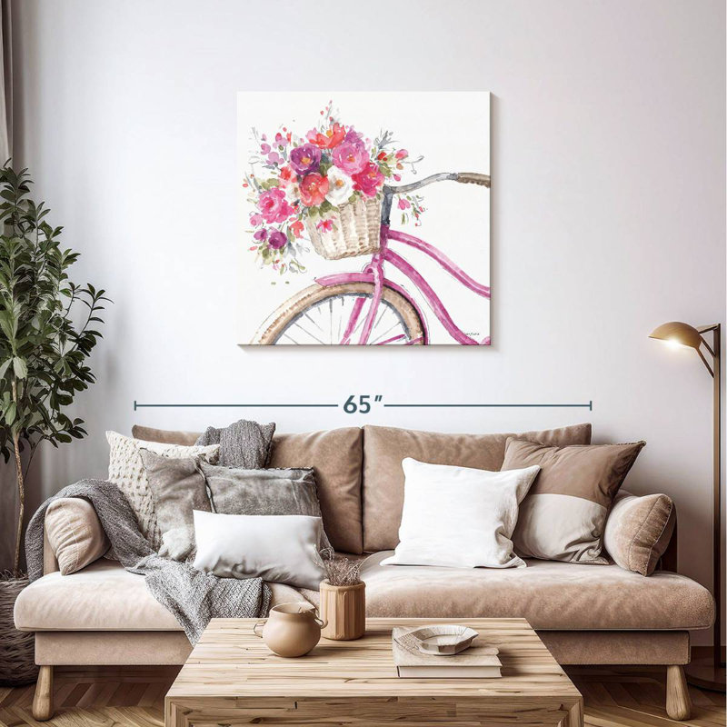 Harnek visiblement rose, H 36 po x l 36 po