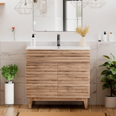 Base de meuble-lavabo simple sur pied 36 po seulement, lavabo non inclus, certifié EPA
