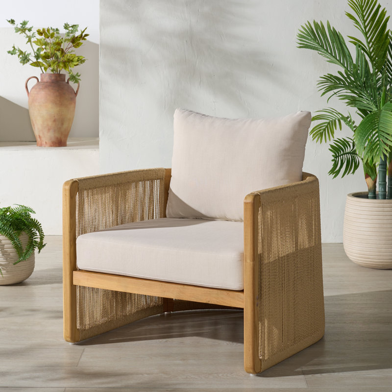 Chaise Got en teck et jacinthe Gale