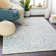 Tapis bleu marine en laine touffeté à la main Brottman