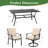 7-piece Outdoor Dining Set, 4 Dining Chairs & 2 Swivel Chairs With Cushions & Rectangular Metal Dining Table With Umbrella Hole, 6 - Person Rectangular Outdoor Dining Set With Cushions, Patio Furniture Set For Porch, Garden, Backyard, Deck, Black