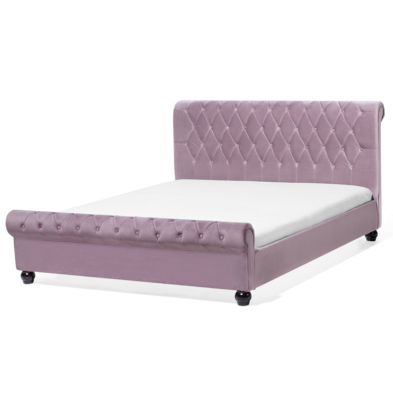 Mitzi Upholstered Bed, European Kingsize (160 x 200cm), Pink