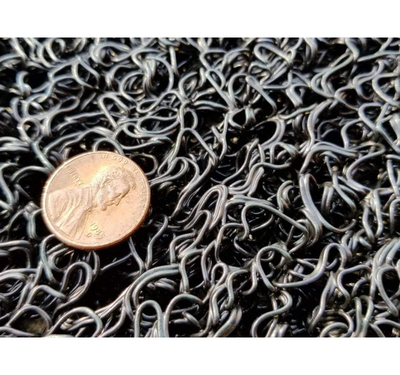 VinLoop Vinyl Spaghetti Drainage Mat for Pool, Bathroom, Locker Room, Shower, Simple - L 24 po x l 36 po, Noir