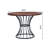 Space-saving Oak Dining Table Sets, Solid Veneer, Rustic Modern Style