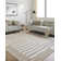Bonzie Rectangle Geometric Hand Tufted Jute Area Rug in Brown/White