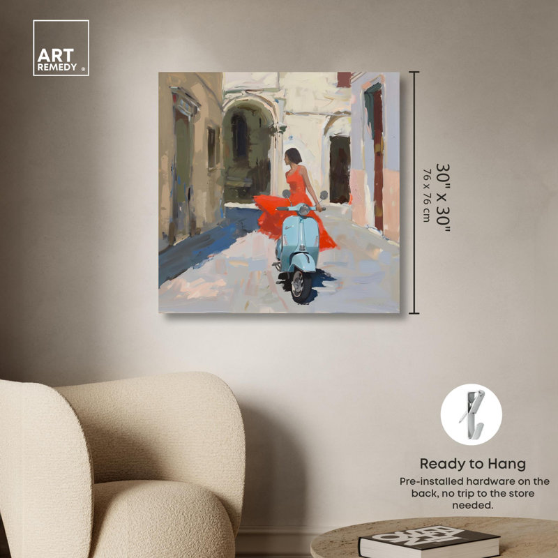 «Venice Visits Canvas» par Art Remedy, Toile tendue, H 30 po x l 30 po