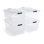 Bacs de rangement en plastique transparent de 95 pte avec couvercles Rubbermaid, paquet de 4