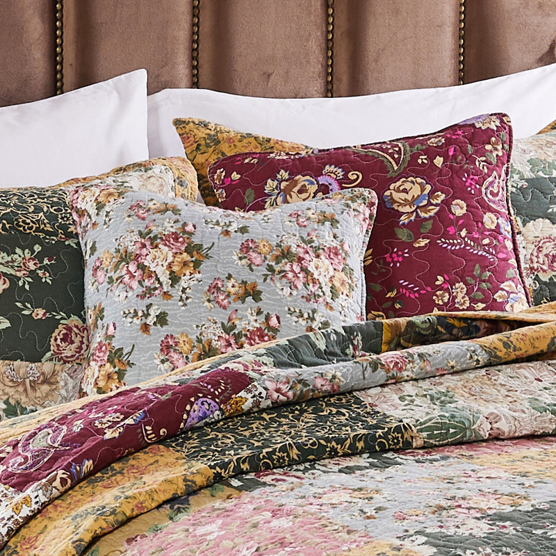 Antique Chic 100% Cotton Throw Pillow Pair