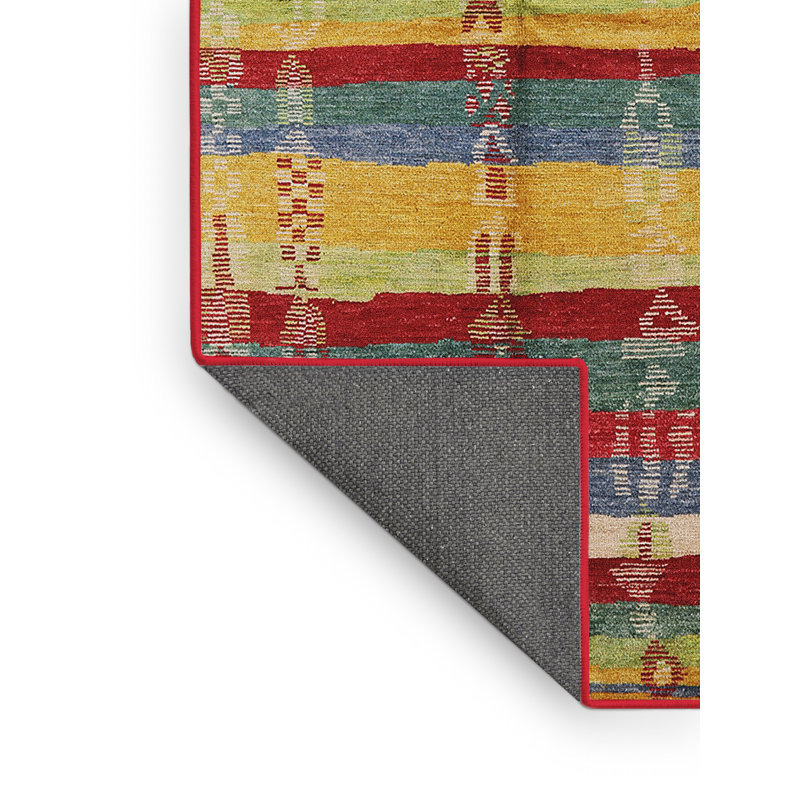 Tapis oriental jaune / rouge Needville, Rectangle 5 pi x 8 pi