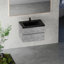 Meuble-lavabo mural 30 po avec lavabo, meuble-lavabo mural avec lavabo à quartz noir et tiroirs
