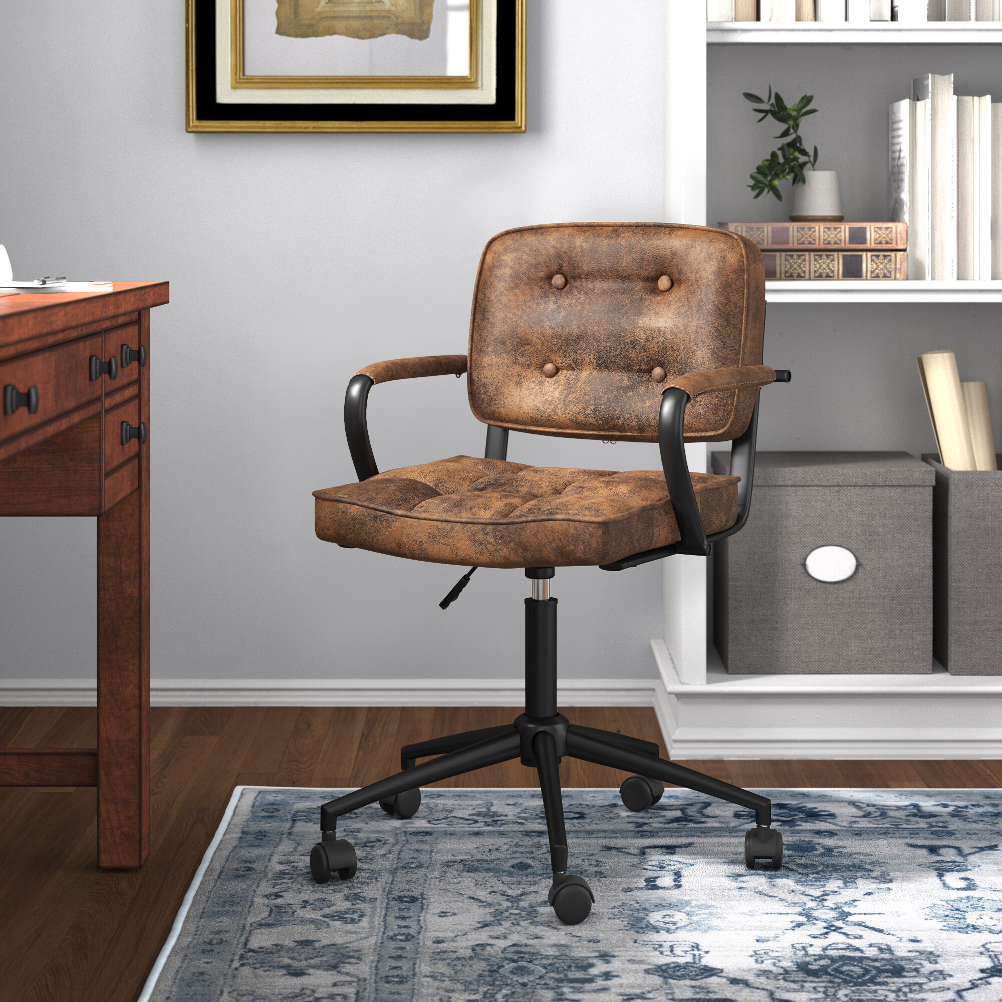 Albaugh Executive Chair Williston Forge Upholstery Color Dark Brown