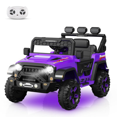 Voiture pour enfant à piles de 12 V avec télécommande 2,4 G, 3 vitesses réglables, démarrage en douceur et affichage de la batterie, pour les enfants de 3 à 8 ans, musique intégrée