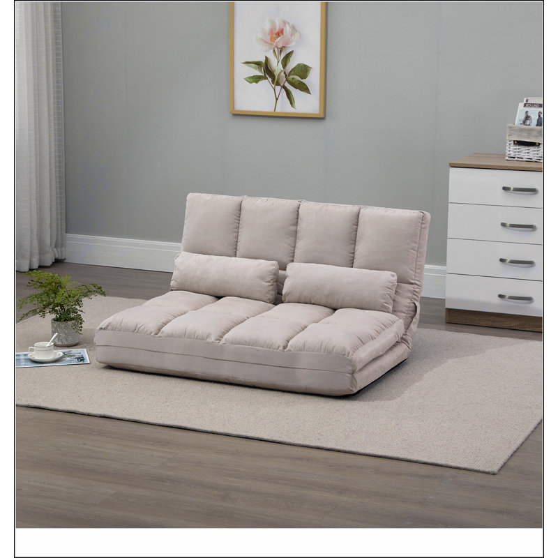Canapé convertible HOMcom, canapé-lit pliant, chaise longue d'invité avec 2 coussins, dossier réglable et appui-tête