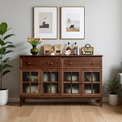 Buffet de rangement rétro entièrement en bois massif