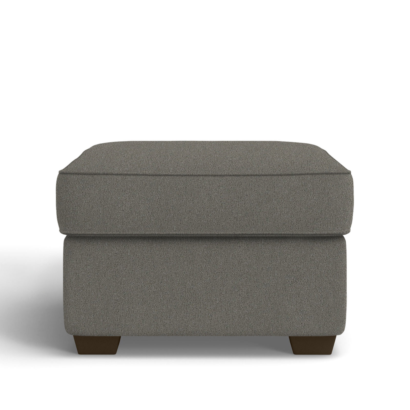 Gemi Upholstered Ottoman, Bella Otter Performance Velvet