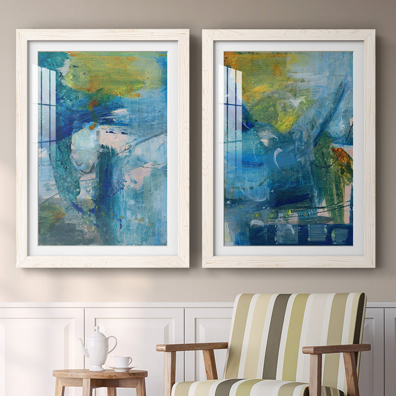 «Spring Winds III», reproduction encadrée de qualité supérieure, prête à être accrochée, Blanc