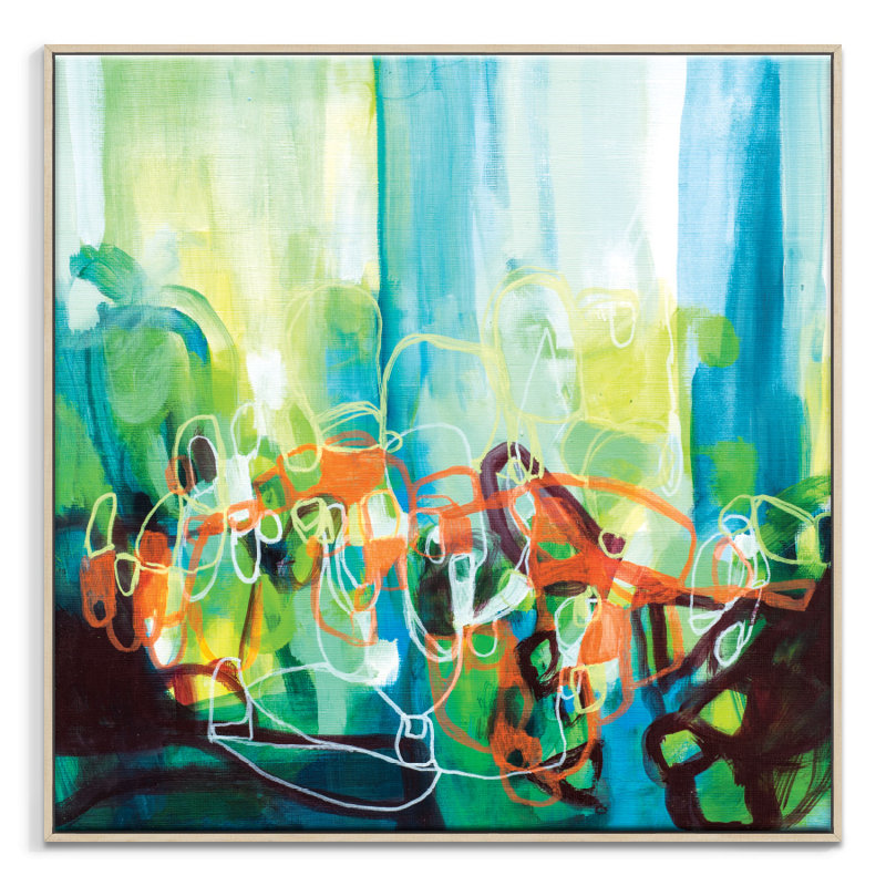 70715 by Amanda Morie - Painting on Canvas, Timber, 61cm H x 61cm W