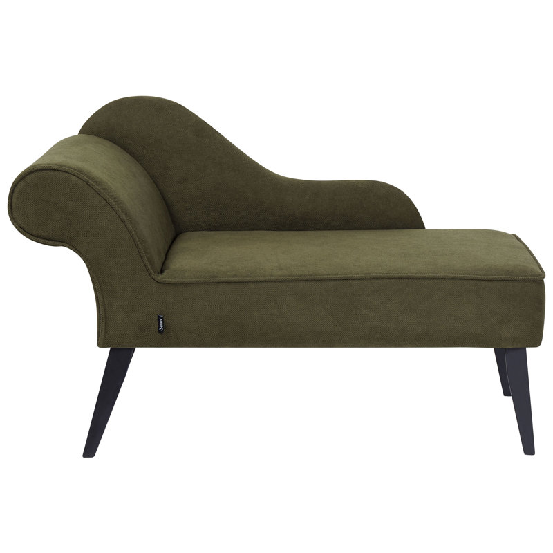 Ardeth Upholstered Chaise Lounge, Left Hand Facing, Green