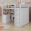 Lit mezzanine avec tiroirs, bureau et garde-robe-106491190
