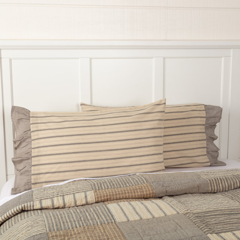 Sawyer Mill 100% Cotton Striped - Set of 2, Standard/Twin Pillowcase