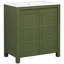 Meuble-lavabo de 30 po avec rangement olive, lavabo en céramique, trou de trop-plein et mécanisme de fermeture en douceur en bois massif 30 po, fonction-882779787