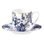 Coffee Cup & Saucer AZULEJOS Set of 2 in Luxury Box diam. 2.3in, H 2.5in, Cap. 4 oz, Saucer diam. 4.75in