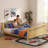 Queen Size Low Platform Kids Bed with Pristine Natural Finish, Perfectly Designed For Kids’ Bedrooms And Suitable-1675183176-1675747719