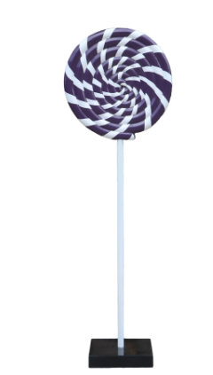 Henebry Swirl Lollipop Over Sized Statue, Purple
