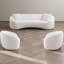 Minimalist Curved 3-Seater Sofa With Extra-Deep Seating, High-Resilience Foam Support, Solid Wood Frame, And Easy-Clean Boucle Upholstery For Living Room Or Office.