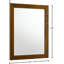 Charlize Wood Flat Wall Mirror-1697687536