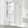 Monteray 46" W x 34" D x 73" H Hinged Frameless Shower Enclosure with 3/8  Clear Glass