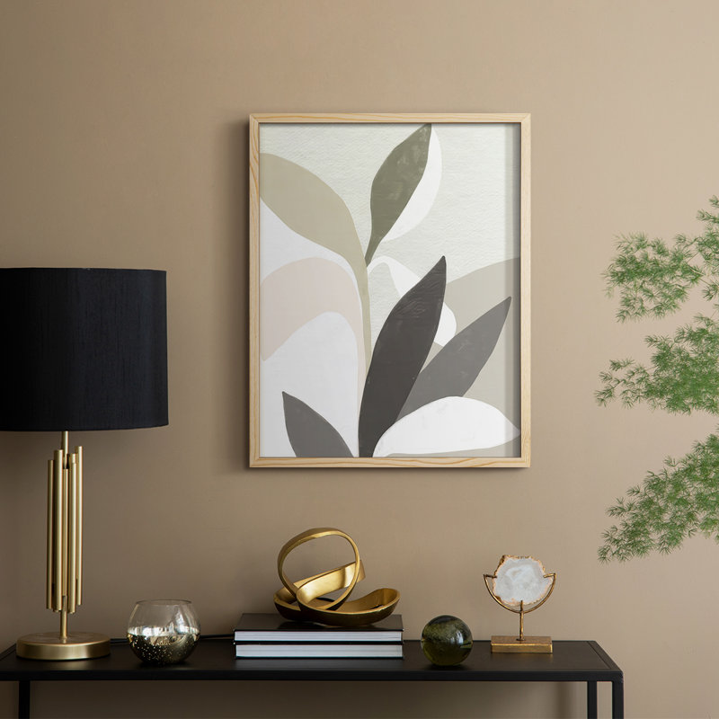 Papier découpé Sproutling I, reproduction encadrée - bois massif, Encadré naturel, H 11 po x l 9 po