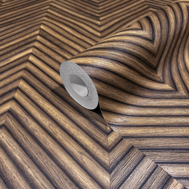 33cmm x 33cm Matte Wallpaper Roll, Dark Brown
