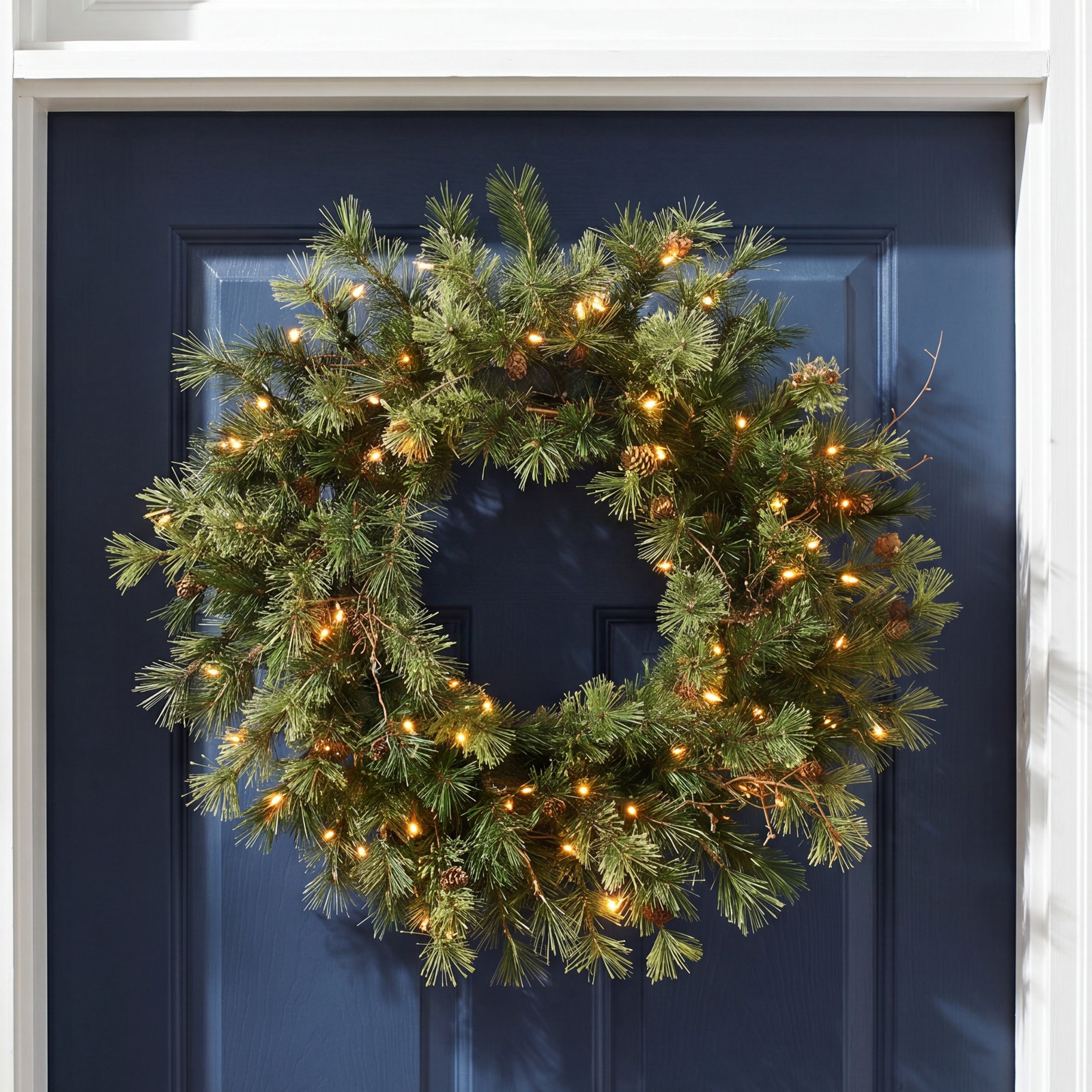 Andover Mills™ Galarza 60" Pre-Lit Wreath, 60" W x 60" H x 3" D, Yes