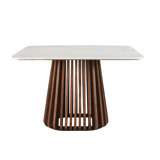 Kendall 46" Solid Wood & Terrazzo Square Dining Table