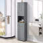 Grande armoire de salle de bain avec panier à linge, grand panier à linge inclinable et armoire de rangement supérieure-1630891408