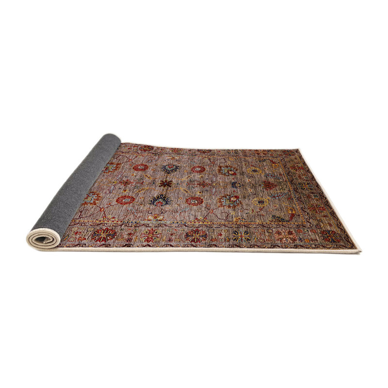 Tapis brun à motif oriental, Rond 3 pi