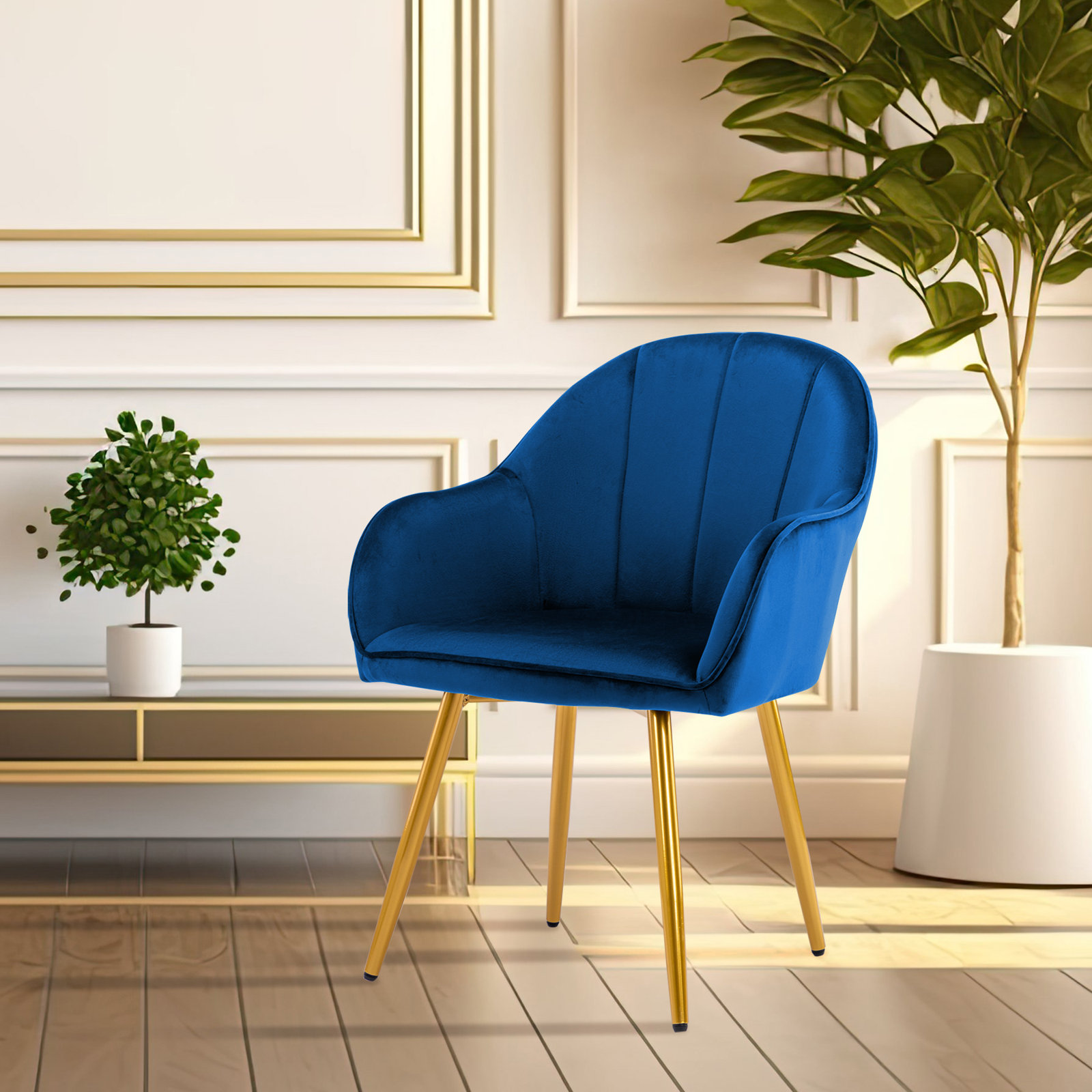 Julian Velvet Dining Chair - Thumbnail 4