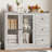 Kitchen Sideboard Cabinet, 43" Coffee Bar Cabinet With 3 Drawers And Doors-709239658