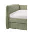 Lit de jour luxueux et moderne capitonné à boutons avec couchette coulissante, garniture cloutée, finition vert clair, mobilier de chambre à coucher-211894557