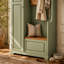 Arbre d'entrée Estate avec banc de rangement rabattable, armoire haute avec tablettes réglables et fixes et quincaillerie anti-basculement-133416275