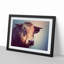 Geometric Cow Bull in Abstract - Framed Print-55727054-55727056