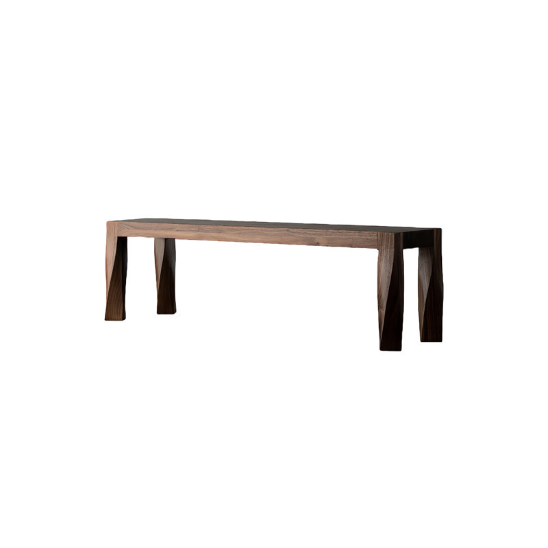 Solid Wood Bench, 17.71" H x 62.99" W x 14.96" D