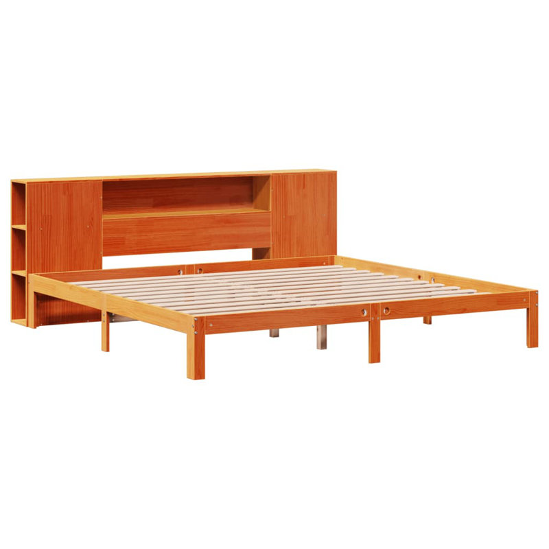 Artibrannan Solid Wood Bed Frame, Double (4'6), Wax Brown