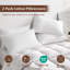 Taies d'oreiller en coton doux et respirant avec fermeture à enveloppe, housses de coussins de chambre à coucher confortables toutes saisons, paquet de 2-132914666-132914670
